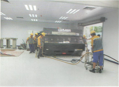 钻孔用气垫推进车间