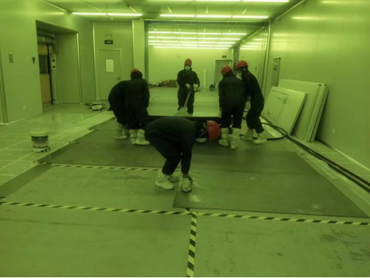 无尘室地面保护前置作业